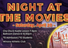 Graphic for Night at the Movies dance.